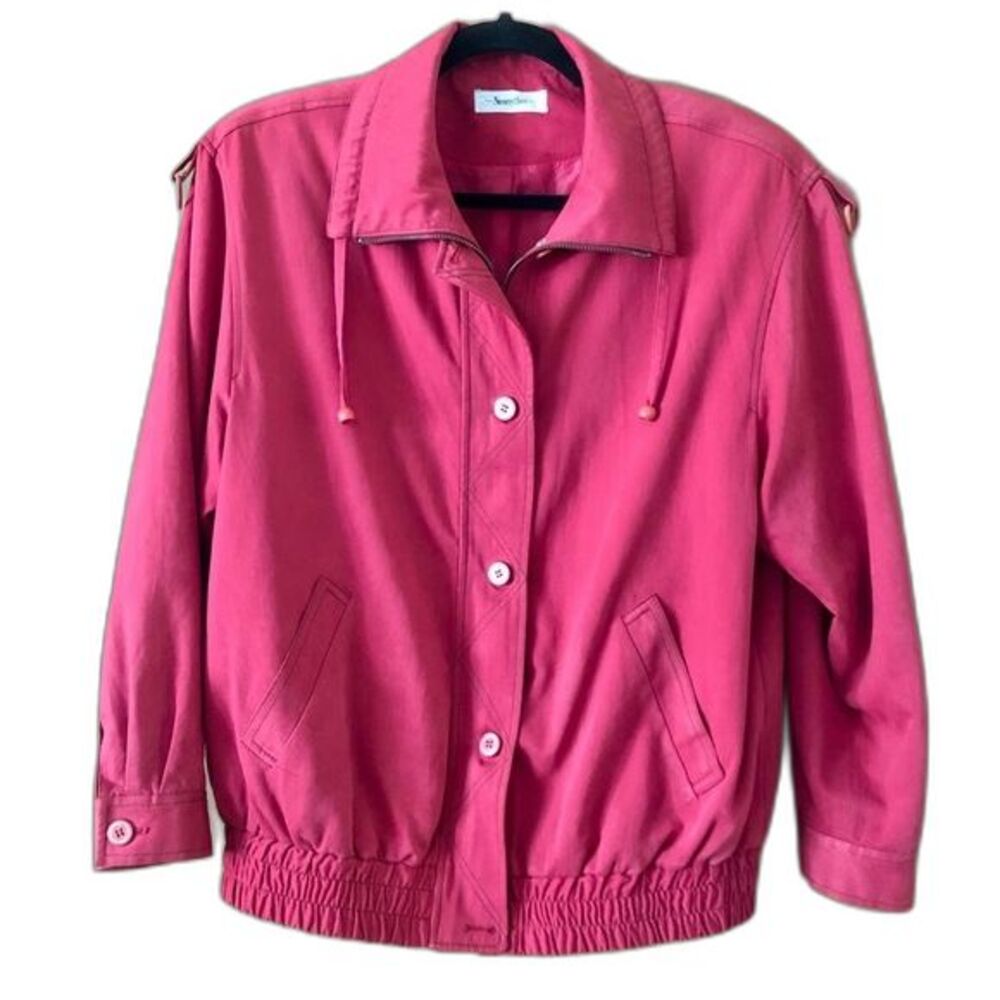 Neomythos Red Bomber Jacket Size Medium Retro